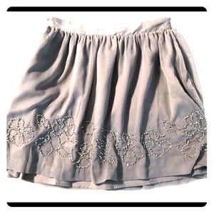Jennifer Lopez Grey Embellished Mini Skirt Sz M